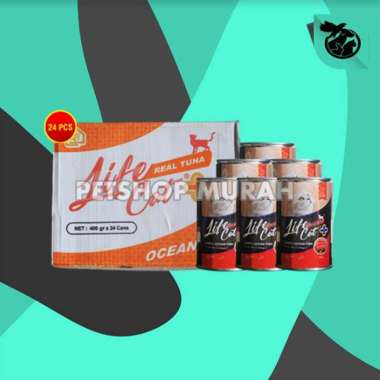 Makanan Kucing Life cat Plus Wet Food Kaleng Grosir Dus 24Pcs 400gr CHUNCKY