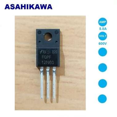 Mosfet Tegangan Rendah Spare Part Electronic Komponen Elektronik FQPF12N60