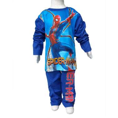 Baju Tidur Setelan Piyama Anak Laki-laki Spiderman Keren 2-3 tahun Random