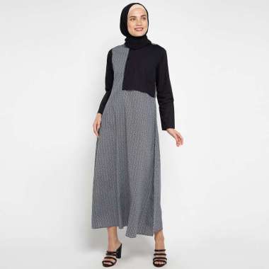 AZZAR Tula Maxi Dress Print L Navy