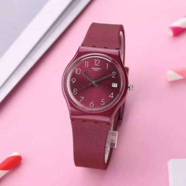 Swatch Redbaya Original Swiss Made Jam Tangan Unisex Multicolor