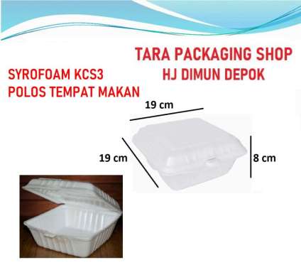 Sterofoam KCS3 Box Nasi Polos Tanpa Sekat
