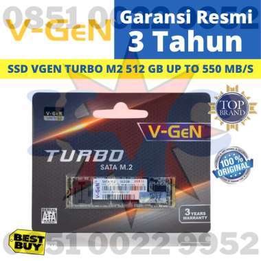 V-GEN Solid State Drive 512GB SATA M.2 SSD 512 GB SATA TURBO Hitam
