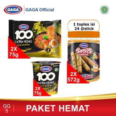 GAGA100 Mie Cup Kuah Jalapeno, Mie Kuah Jalapeno, Sosis Ayam (GG5)