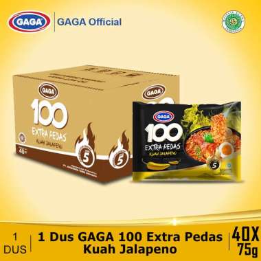 Promo Harga Gaga 100 Extra Pedas Kuah Jalapeno 75 gr - Blibli