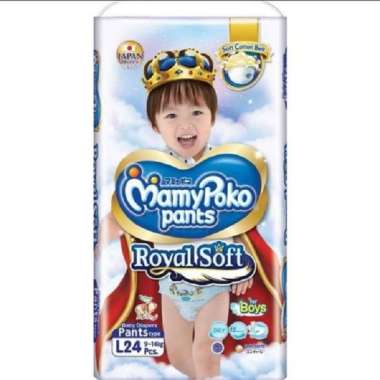 Promo Harga Mamy Poko Pants Royal Soft L24 24 pcs - Blibli