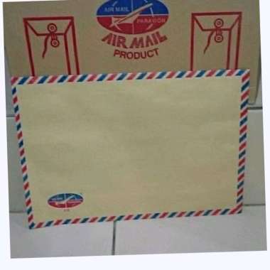 10 Amplop Coklat Folio Tali Airmail Folio