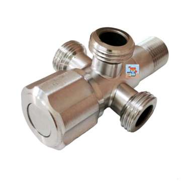 STOP KRAN CABANG 3 SHOWER TEE TRIPLE KLOSET VALVE STAINLESS STEEL