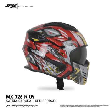 Helm JPX Full Face Mx-726R - R09 Satria Garuda XXL