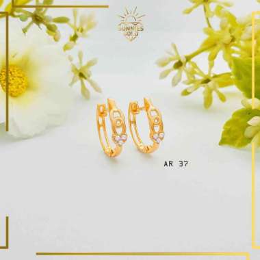 ANTING EMAS ASLI KADAR 8K DAN KADAR 6K ANTING RING EMAS ANTING WANITA EMAS ELEGAN AR 37 8K
