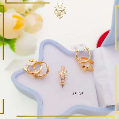 ANTING EMAS ASLI KADAR 8K DAN KADAR 6K ANTING KUPU EMAS ANTING RING EMAS ANTING WANITA EMAS ELEGAN A