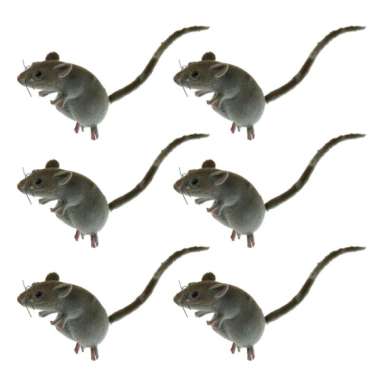 6x Realistic Mouse Ornament Spoof Animal Toy Patio Tree Lawn Mice Home Decor
