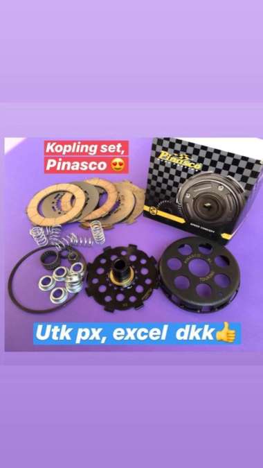 - kopling set racing pinasco utk vespa px series, excel dkk