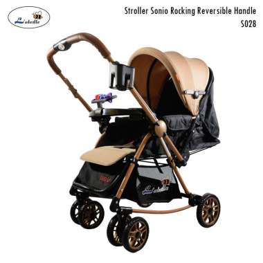 Labeille S028 Baby Stroller Sonio Rocking Reversible Handle Kereta Dorong Lipat Bayi Anak Khaki