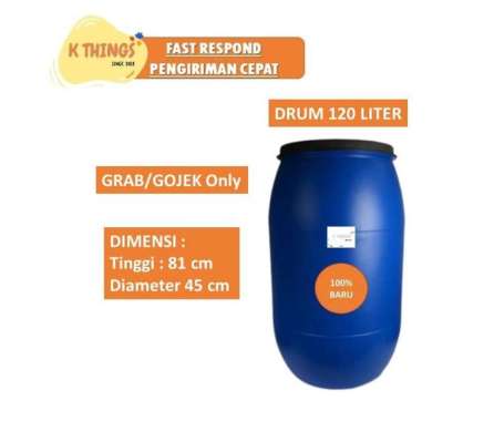 Tempat penyimpanan / Tempat sampah / tong plastik 120 L Drum air BARU