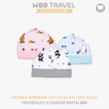 FLUFFY Topi Emen Bayi WE BARE BEARS (Isi 3Pcs) TPE WTR NB Newborn