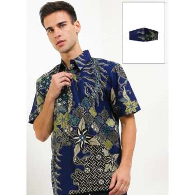 Krisna Batik Alvin Kemeja Batik Katun Trikot Lengan Pendek Katun Adem S