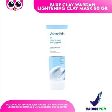 BLUE CLAY WARDAH LIGHTENING CLAY MASK 50 GR / MASKER WAJAH