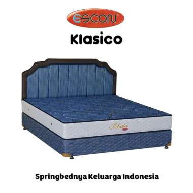 Kasur Spring Bed Full Set ESCON Klasico Biru - FREE BANTAL 100x200