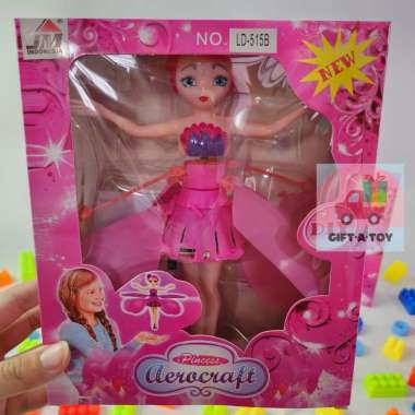 GIFTATOY MAINAN ANAK PEREMPUAN PRINCESS PERI TERBANG AEROCRAFT SENSOR TANGAN