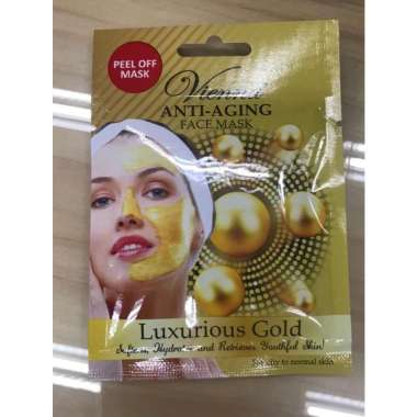 SACHET VIENNA PEEL OFF FACE MASK / MASKER WAJAH GOLD