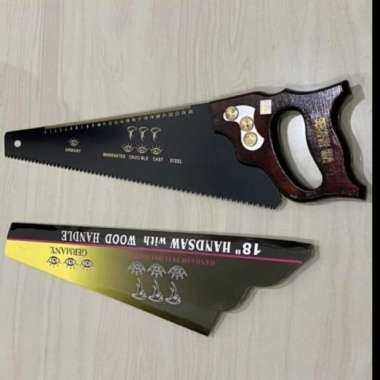 gergaji kayu 18" gergaji tangan cap 3 mata