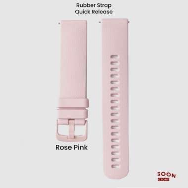 Tali Karet Rubber Strap Jam Garmin FR Forerunner 255 255s 20mm 22mm 22mm Rose Pink
