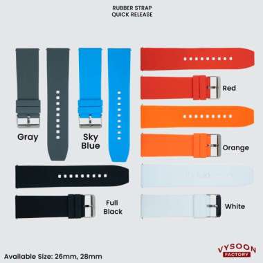 Rubber Strap Jam Tangan Tali Karet 26mm 28mm AC Expedition SF CAT 28mm Orange