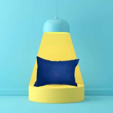 Sarung Guling Warna Polos Jacquard Emboss Sarung Guling Saphire