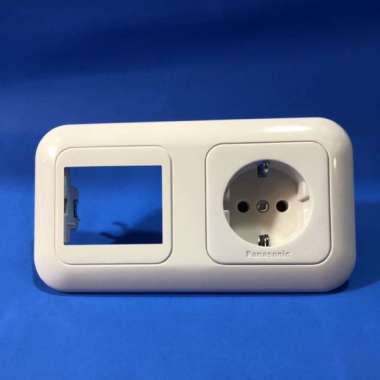 STOP KONTAK + FRAME SERI 2 GANG PANASONIC WEJP 11312-7