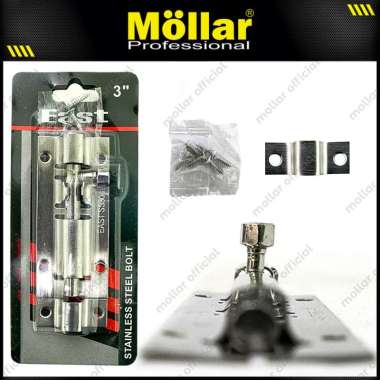 EAST Grendel Pintu 3" Stainless Steel Slot Kunci Jendela Kamar Rumah