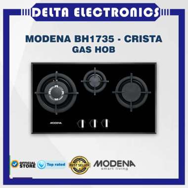 Modena BH 1735 Kompor Gas Tanam [3 tungku / 70cm] Hitam