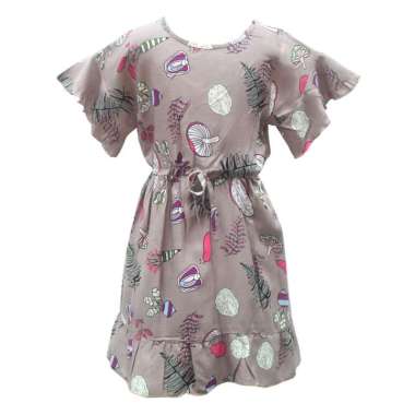 Two Mix Daster Anak Motif Kaktus Usia 0-8 tahun Bahan Kain Rayon Super 4091 2 Abu