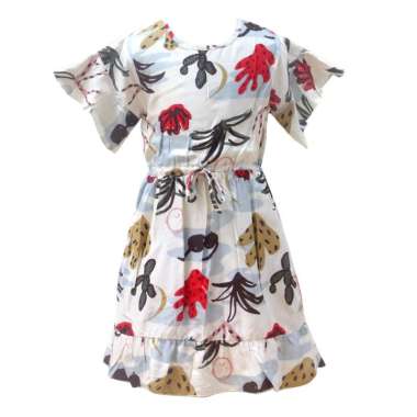 Two Mix Daster Anak Motif Kaktus Usia 0-8 tahun Bahan Kain Rayon Super 4091 2 Putih