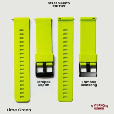 Strap Band Silicone Smartwatch Suunto Traverse 7 / Suunto 9 Non Baro Lime Green