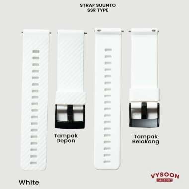 Strap Band Silicone Smartwatch Suunto Traverse 7 / Suunto 9 Non Baro White