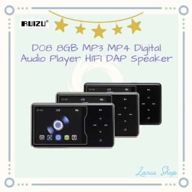 RUIZU D08 8GB MP3 MP4 Digital Audio Player HIFI DAP Speaker FULL METAL Black