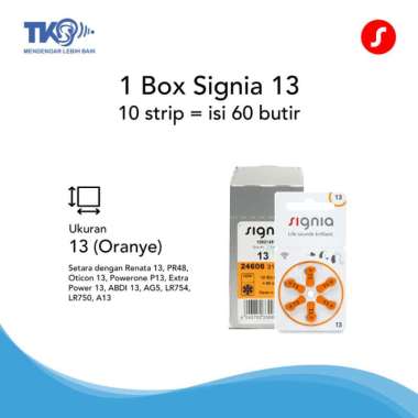 1 Box (10 Roll) Baterai Alat Bantu Dengar Signia 13