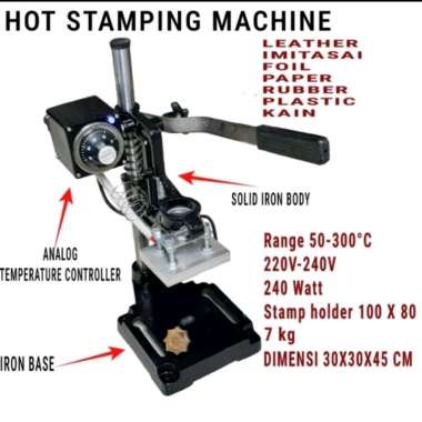 Paket Mesin Emboss Hot Stamp Print Foil Leather Kulit