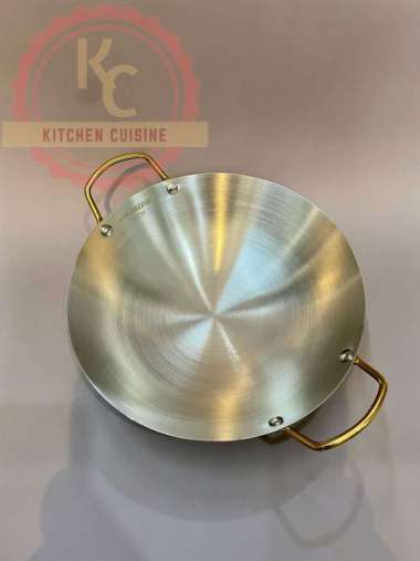 Kuali Kecil Stainless Steel Tebal Anti Lengket Gagang Emas 26cm