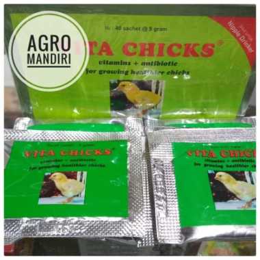 Vitachick 5 Gram Vitamin Pertumbuhan Anak Ayam Broiler Unggas