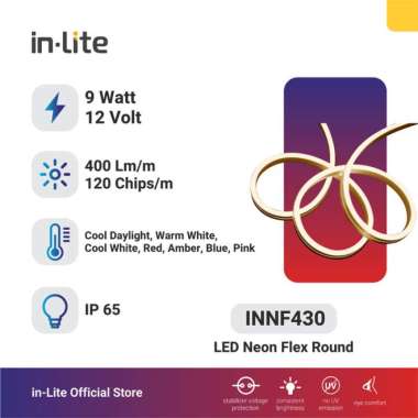 In-Lite Lampu Led Neon Flex Round Innf430 Red