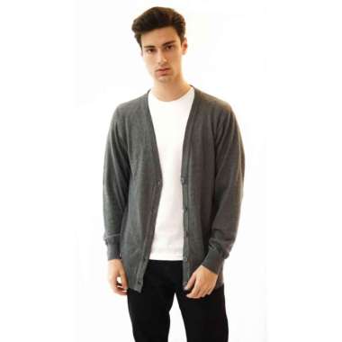 Houseofcuff Cardigan Pria Oversize Sweater Korea BigSize Jumbo Abu tua Abu tua