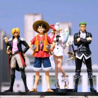 one piece Luffy Zoro sanji Uta red action figure