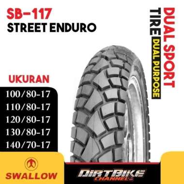 Ban Luar SWALLOW STREET ENDURO SB117 RING 17 Tubeless Dual Purpose 130/80-17