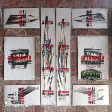 Stiker Striping Jupiter Z Burhan 2007 Silver Hitam Original YGP