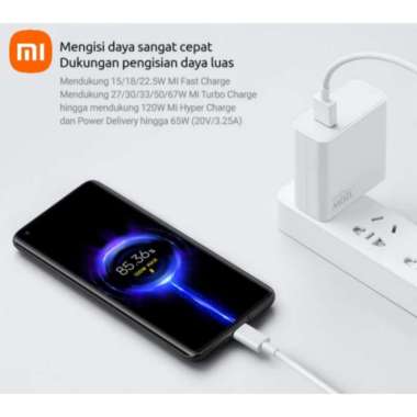 KABEL DATA XIAOMI 6A USB TYPE C 200CM TURBO CHARGE FAST CHARGE