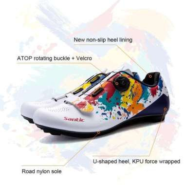 Santic Men's Cycling RB Cleat Sepatu Sepeda Cleat Pria 43 PUTIH