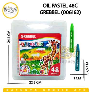 1 SET OIL PASTEL 48C GREEBEL - CRAYON KRAYON ALAT MEWARNAI ISI 48 WARNA (006162)