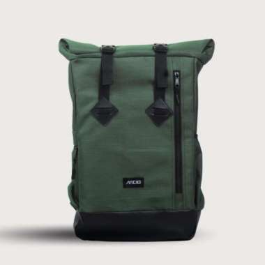 LOGAN BLACK|MNM x ARCIO| Backpack Tas Ransel Pria FREE RAINCOVER - ORI Army